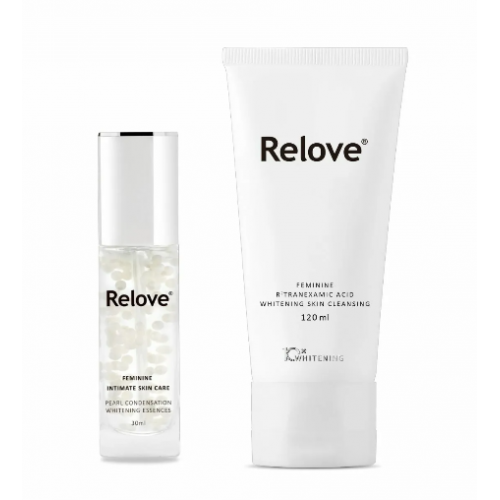 【私密潔淨美白套裝】台灣Relove私密潔淨凝露120ml+美白賦活晶球凝露30ml